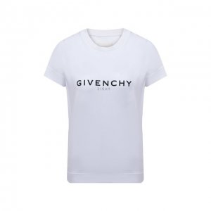 Хлопковая футболка Givenchy. Цвет: белый