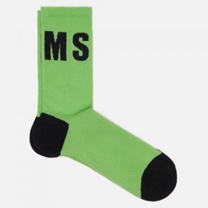 Носки , размер 40-46, зеленый MSGM. Цвет: зеленый