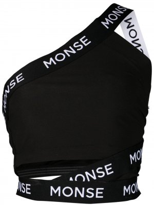 Топ с логотипом Monse. Цвет: черный