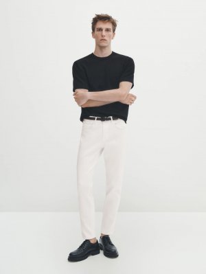 Зауженные джинсы , белый Massimo Dutti