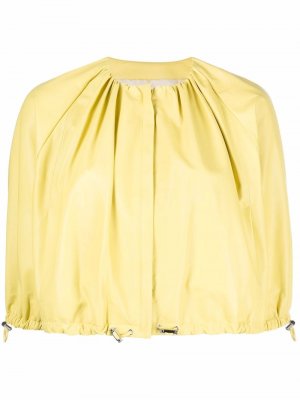 Укороченная куртка со сборками Drome. Цвет: желтый