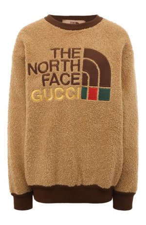Свитшот North Face x Gucci. Цвет: коричневый