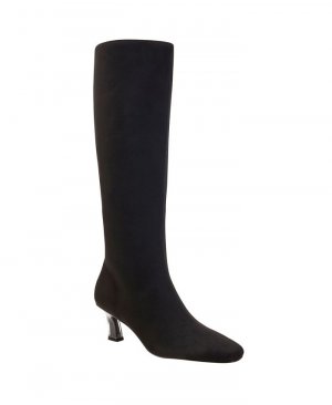 Женские ботинки на каблуке-рюмочке с квадратным носком Zaharrah, стандартные икры , цвет Black Katy Perry