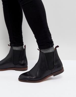 Черные кожаные ботинки челси H By Hudson Tamper-Черный