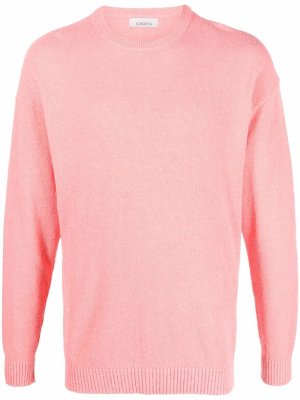 Fine knit crewneck jumper Laneus. Цвет: розовый