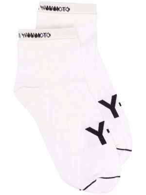 Носки вязки интарсия с логотипом Y-3. Цвет: белый
