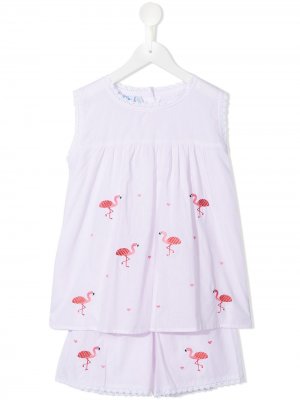Пижама с вышивкой Lunn Antiques. Цвет: розовый