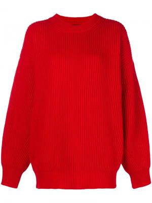 Трикотажный свитер свободного кроя Department 5. Цвет: красный