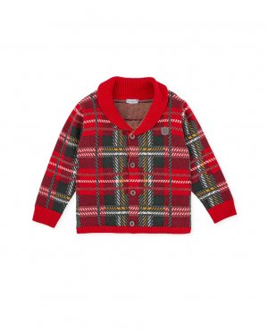 Красная клетчатая куртка для мальчика , красный Tutto Piccolo