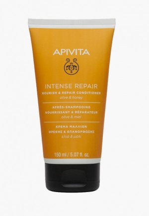 Кондиционер для волос Apivita питательный и восстанавливающий с оливой медом, 150 мл. Цвет: прозрачный
