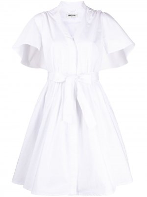 Платье-рубашка с завязками Max & Moi. Цвет: белый