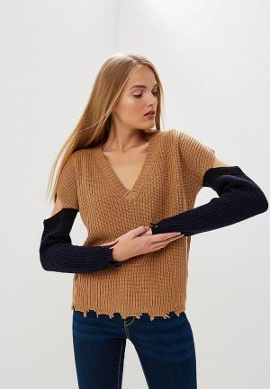 Пуловер P Jean PJ001EWCBRR1. Цвет: бежевый