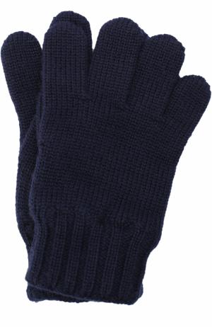 Шерстяные перчатки Dolce & Gabbana. Цвет: синий