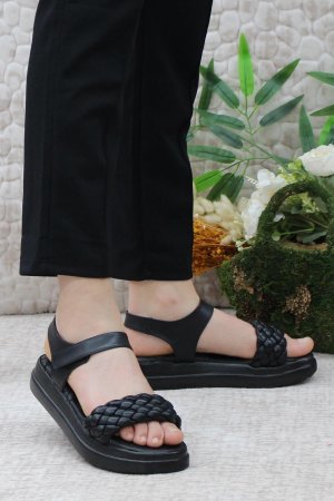 Модные удобные женские сандалии , черный Polaris