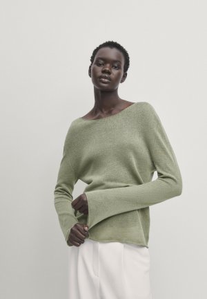 Вязаный свитер , цвет light green Massimo Dutti