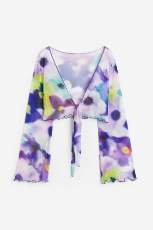 Пляжный Топ , фиолетовый/цветочный H&M