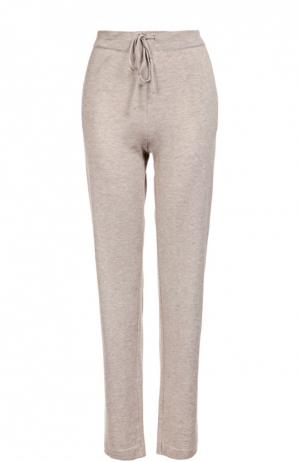 Кашемировые брюки с эластичным поясом Back Label. Цвет: бежевый