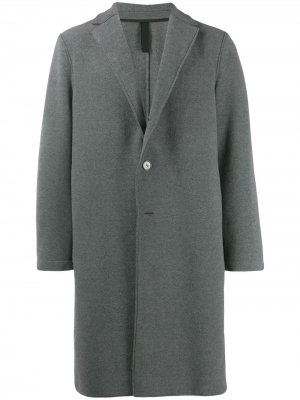 Однобортное пальто Harris Wharf London. Цвет: серый