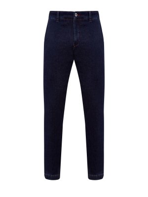Окрашенные вручную джинсы из хлопка и кашемира CANALI. Цвет: синий