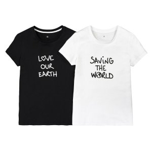 Комплект из 2 футболок с LA REDOUTE COLLECTIONS. Цвет: белый