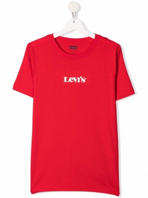 Levis Kids футболка с логотипом Levi's. Цвет: красный