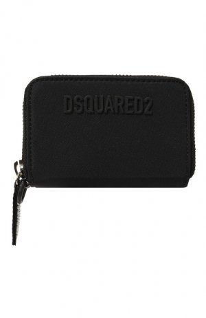 Текстильный кошелек для монет Dsquared2. Цвет: чёрный