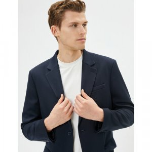 Пиджак , размер 50, синий KOTON. Цвет: синий/темно-синий