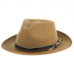 Шляпа федора 2198134 FEDORA WOOLFELT, размер 57 STETSON. Цвет: бежевый