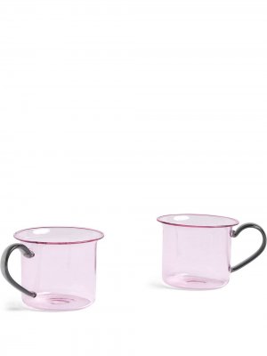Набор Borosilicate из двух чашек HAY. Цвет: розовый
