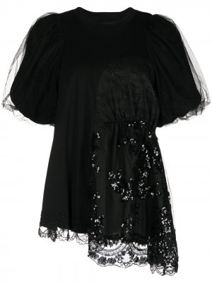 Блузка с объемными рукавами Simone Rocha. Цвет: черный