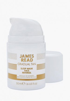 Автозагар для лица James Read Ночная маска уход с ретинолом SLEEP MASK RETINOL, 50 мл. Цвет: белый