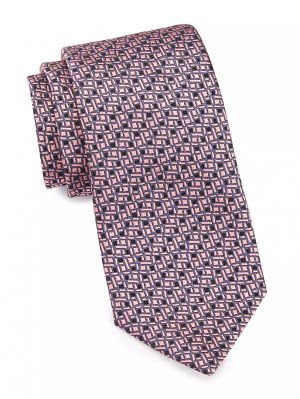 Шелковый галстук с плетением дизайна , темно-розовый Charvet