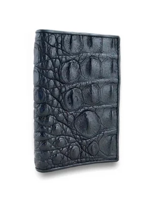 Обложка для паспорта мужская kk-193 черная Exotic Leather. Цвет: черный
