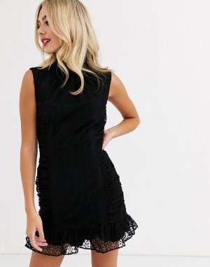 Облегающее платье мини со сборками odette-Черный Stevie May