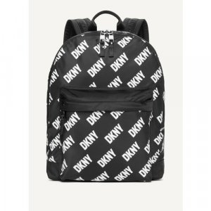 Рюкзак , фактура гладкая, черный DKNY. Цвет: черный
