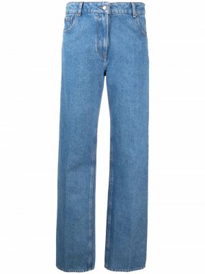 Прямые джинсы с завышенной талией Nina Ricci. Цвет: синий