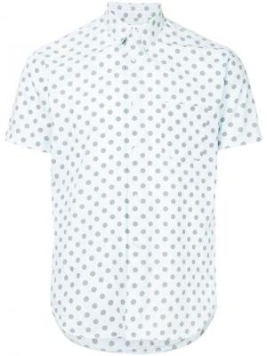 Рубашка с коротким рукавом в горох Comme Des Garçons Vintage. Цвет: синий