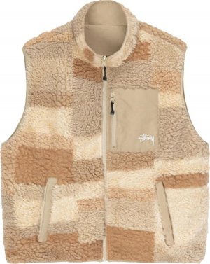 Жилет Colorblock Reversible Vest 'Khaki', коричневый Stussy