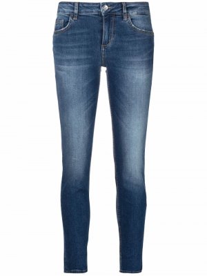 Укороченные джинсы скинни LIU JO. Цвет: синий