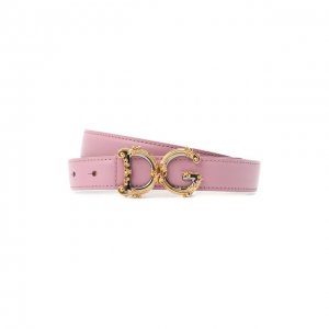 Кожаный ремень DG Amore Dolce & Gabbana. Цвет: розовый