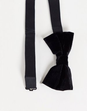 Черный бархатный галстук-бабочка French Connection