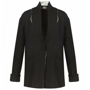 Пиджак , средней длины, силуэт прилегающий, размер m, черный Lost & Found. Цвет: черный