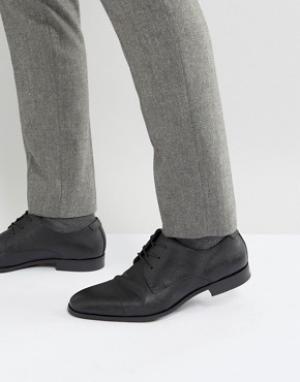 Фактурные туфли дерби со вставкой на носке Badolla ALDO. Цвет: черный