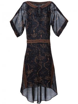 Платье с абстрактным принтом Barbara Bui. Цвет: чёрный