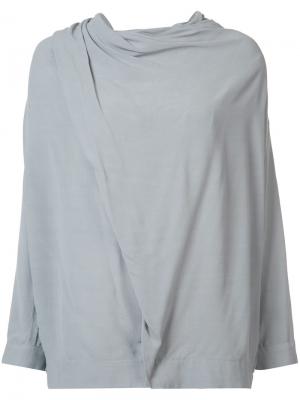 Драпированная блузка Just Female. Цвет: серый