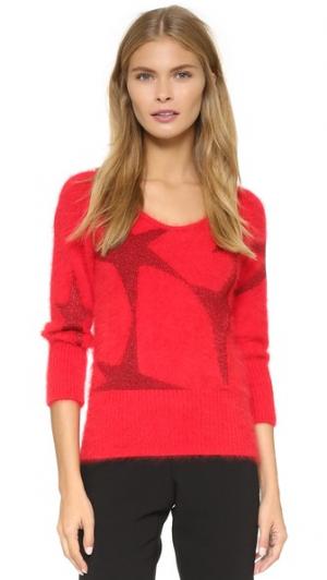 Пуловер Star из ангоры Antonio Berardi. Цвет: красный
