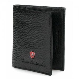 Бумажник TLPF11012-01, фактура зернистая, черный Tonino Lamborghini. Цвет: черный