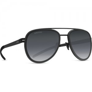 Солнцезащитные очки Gresso, авиаторы, с защитой от УФ, фотохромные, для мужчин, черный GRESSO. Цвет: черный