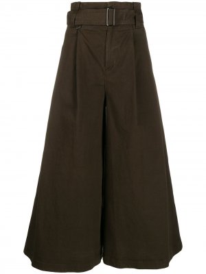 Укороченные брюки широкого кроя A.F.Vandevorst. Цвет: зеленый