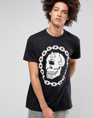 Oversize-футболка Long X Mishka Chain Clothing. Цвет: черный